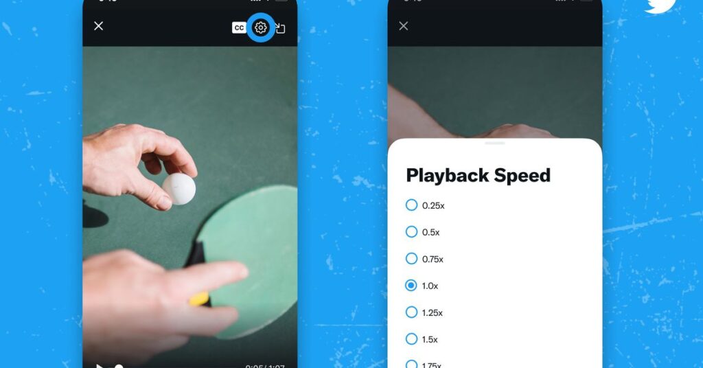 Twitter finalmente acepta que 1x no es la única velocidad para ver un video