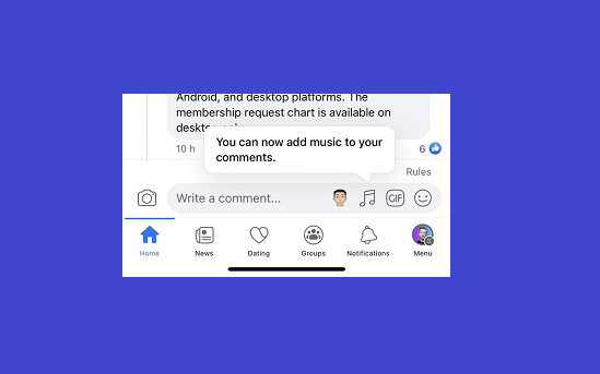 Facebook agrega clips de música en los comentarios para agregar un nuevo contexto a sus respuestas