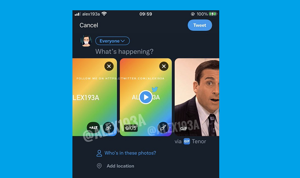 Twitter prueba una nueva opción para adjuntar videos, imágenes y GIF a un solo tweet