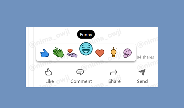 La reacción 'divertida' de LinkedIn parece estar cada vez más cerca del lanzamiento
